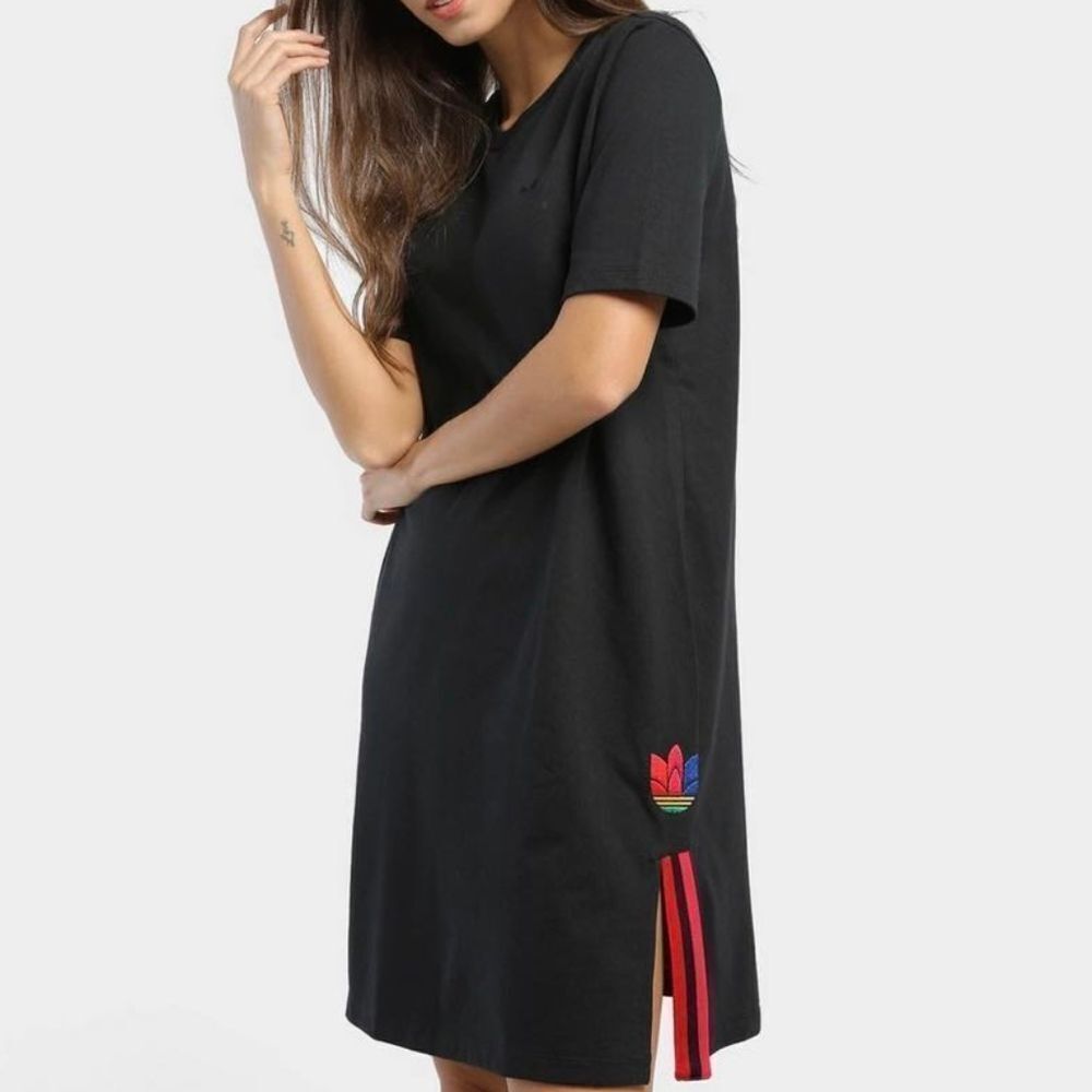 ADIDAS womens Adicolor Trefoil3D shirt dress